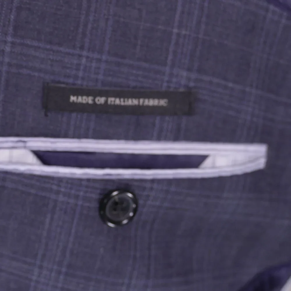 Banana Republic Sport Coat Blazer Mens 42R Tailored Fit Blue Plaid Two Button